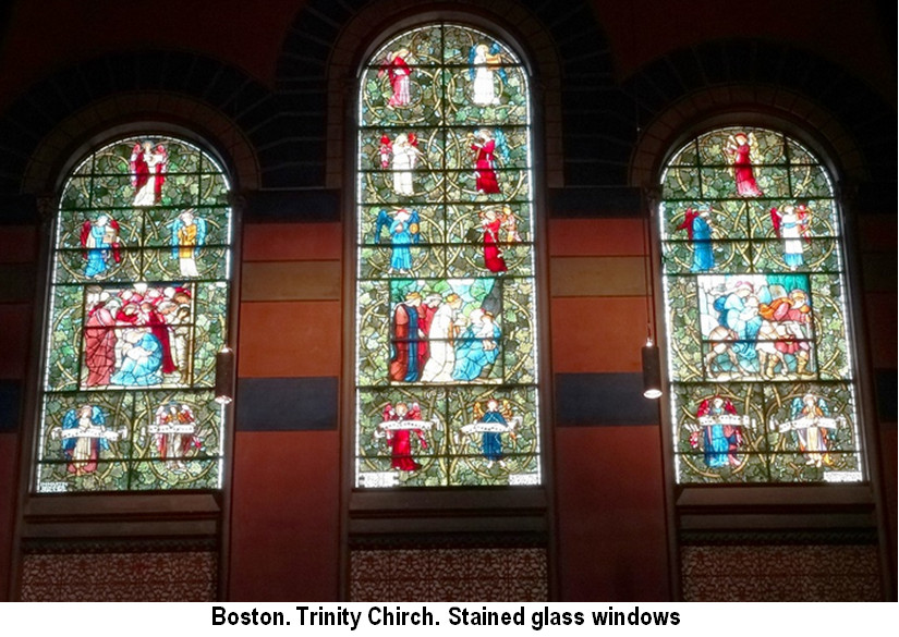 Boston. Trinity Chirch. Stained glass windows