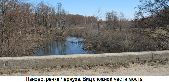 Паново. Речка Чернуха. Вид с южной стороны моста